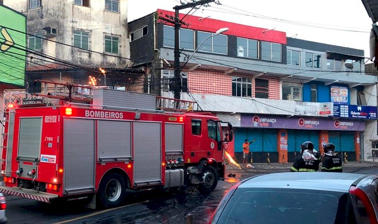 RESUMO: Postes que pegaram fogo em São Marcos.