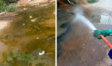 Moradores da Rua Aurizio Fernandes em São Marcos, vinham sofrendo com esgoto a céu aberto no local e pediram ajuda ao Portal Pau da Lima.