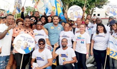 Hermano participa de caminhada com Bruno Reis em Sete de Abril e ganha força na corrida eleitoral.