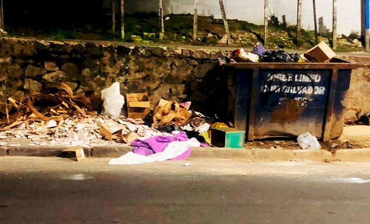 Lixo espalhado pelas ruas de São Marcos, Pau da Lima e Avenida São Rafael: Um problema que afeta a saúde e o visual do bairro.